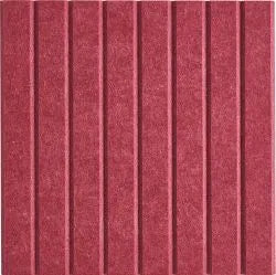 Burgundy red felt bulletin board wall tile texture swatch — Vivelda acoustic felt tile color